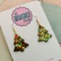 Sparkly Christmas Tree Glitter Resin Earrings / Christmas Gift / Secret Santa Gift, thumbnail 7 of 11