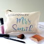 Personalised Miss Mrs Bride's Make Up Bag, thumbnail 1 of 2