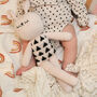 Isla The Blush And Black Geometric Hand Knitted Bunny, thumbnail 1 of 7
