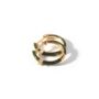 Gold Plated Sterling Silver Cz Enamel Hoop Earrings, thumbnail 3 of 9