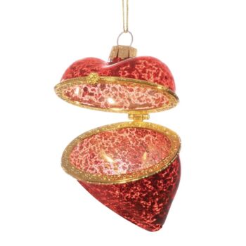 Ruby Red Heart Opening Locket Bauble, 4 of 6