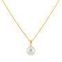 Triora Baroque Pearl And Gold Plated Or Silver Pendant, thumbnail 4 of 5