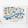 Personalised London Map Print, thumbnail 1 of 4