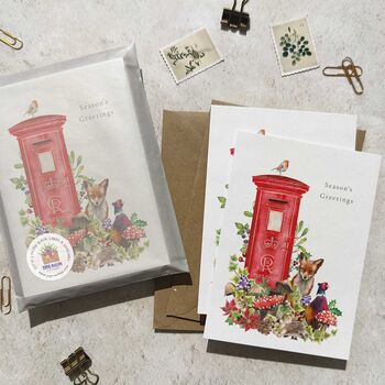 Christmas Postbox Six Cards And Envelopes, 3 of 5