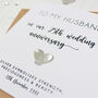 25th Silver Wedding Anniversary Personalised Card, thumbnail 7 of 9