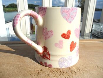 Tankard Mug In Patchwork Heart Design, 5 of 8