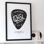 Personalised 'You Rock My World' Guitar Pick Print, thumbnail 2 of 12