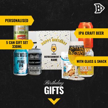 Personalised Ipa Happy Birthday Craft Beer Gift Set, 2 of 7