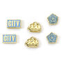 Manchester City Football Club Set Of Three Stud Earrings, thumbnail 6 of 7