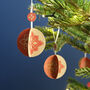 Christmas Kraft Paper Bauble Kit Set Of Six, thumbnail 4 of 4