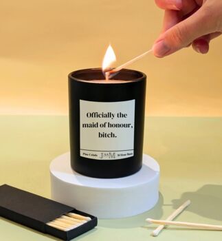 Officially Maid Of Honour Bitch Candle Gift Set, 3 of 5