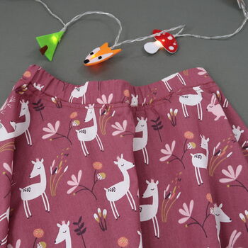 Pink Deer And Bunny Children's Skirt, 3 of 4