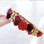 Red And Gold Jewelled Headband, thumbnail 2 of 3