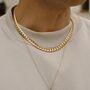 Collar Chain 18 K Gold Plated Necklace, thumbnail 1 of 7