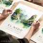 Philippines Travel Poster Of El Nido, thumbnail 1 of 7