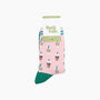 Iced Coffee Bamboo Socks In Pink, thumbnail 4 of 4