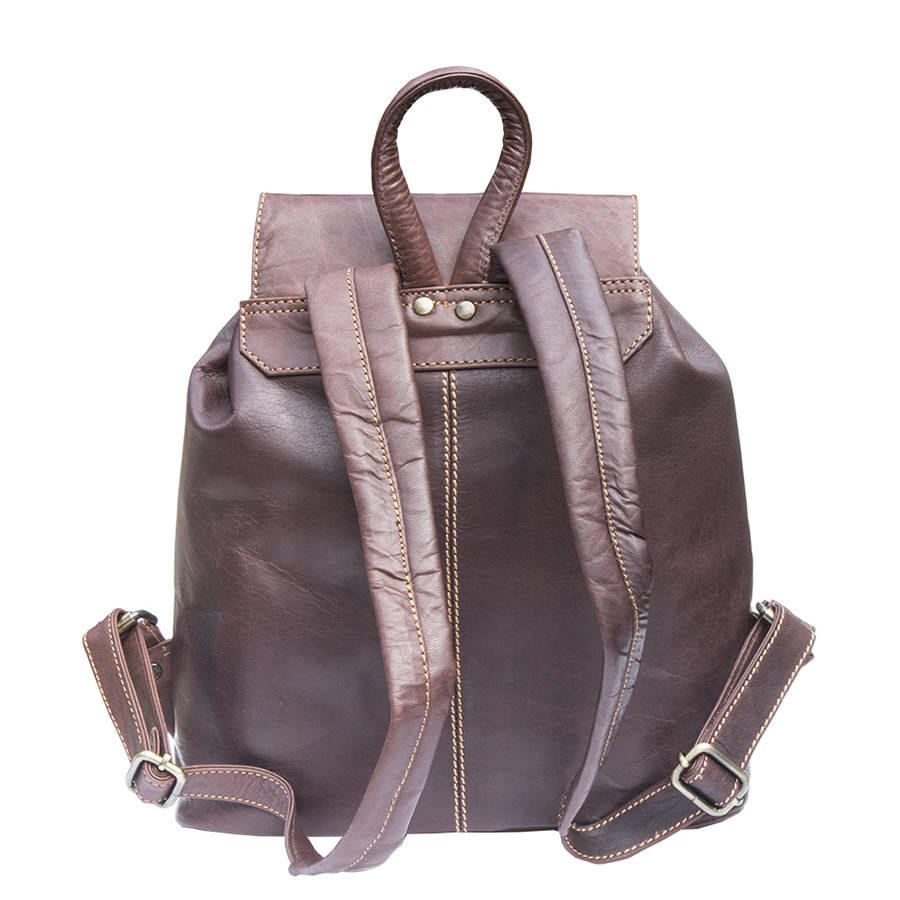 'Outback' Luxury Leather Backpack By Wombat