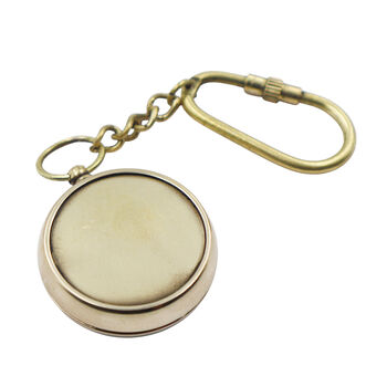 Personalised Brass Compass Keyring, 11 of 12