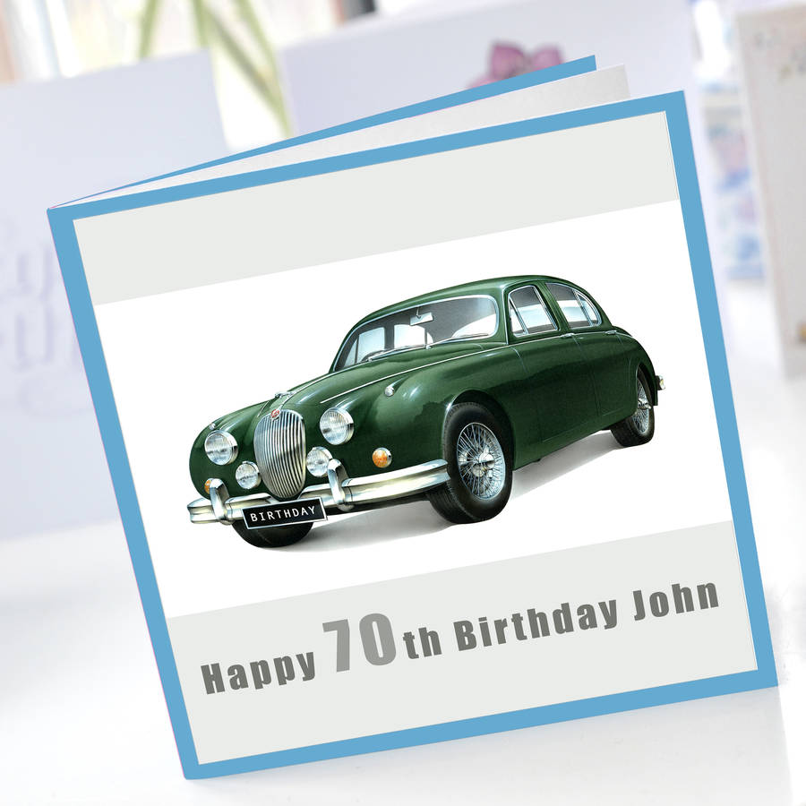 jaguar mk2 birthday card by amanda hancocks | notonthehighstreet.com