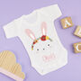 Personalised First Easter Bunny Babygrow, thumbnail 3 of 7