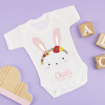 Personalised First Easter Bunny Babygrow, 3 of 7