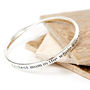 Mother And Daughter Message Bangle, thumbnail 4 of 6