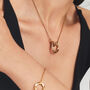 Personalised Glistering Eclipse Pendant In Gold, thumbnail 2 of 8
