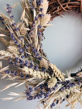 Small Dried Flower Lavender Wreath, 2 of 4