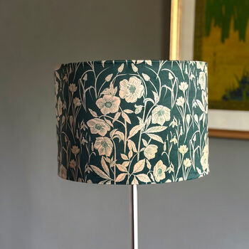 Luxury Velvet Lampshade Spring Flowers Green 40cm Or 30cm Sizes, 2 of 6