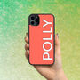 Bold Typography Name iPhone Case 12 13 14 15 Se, thumbnail 3 of 7