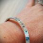 Personalised Flat Fronted Silver Bangle –, thumbnail 5 of 6