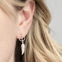Sterling Silver Bar And Feather Studs, thumbnail 2 of 4