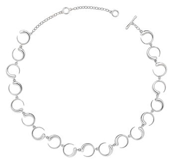 Sterling Silver Crescent Moon Necklace, 2 of 12