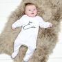 Personalised Name Baby Grow, thumbnail 1 of 9