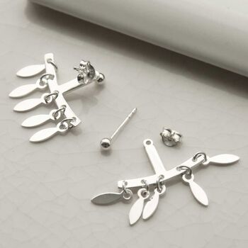 Sterling Silver Two Way Chandelier Studs, 3 of 5