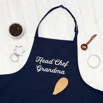 Personalised Grandma Head Chef And Sous Chef Apron Set, 2 of 8