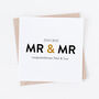 Personalised Mr And Mr Wedding Civil Ceremony Card, thumbnail 1 of 2