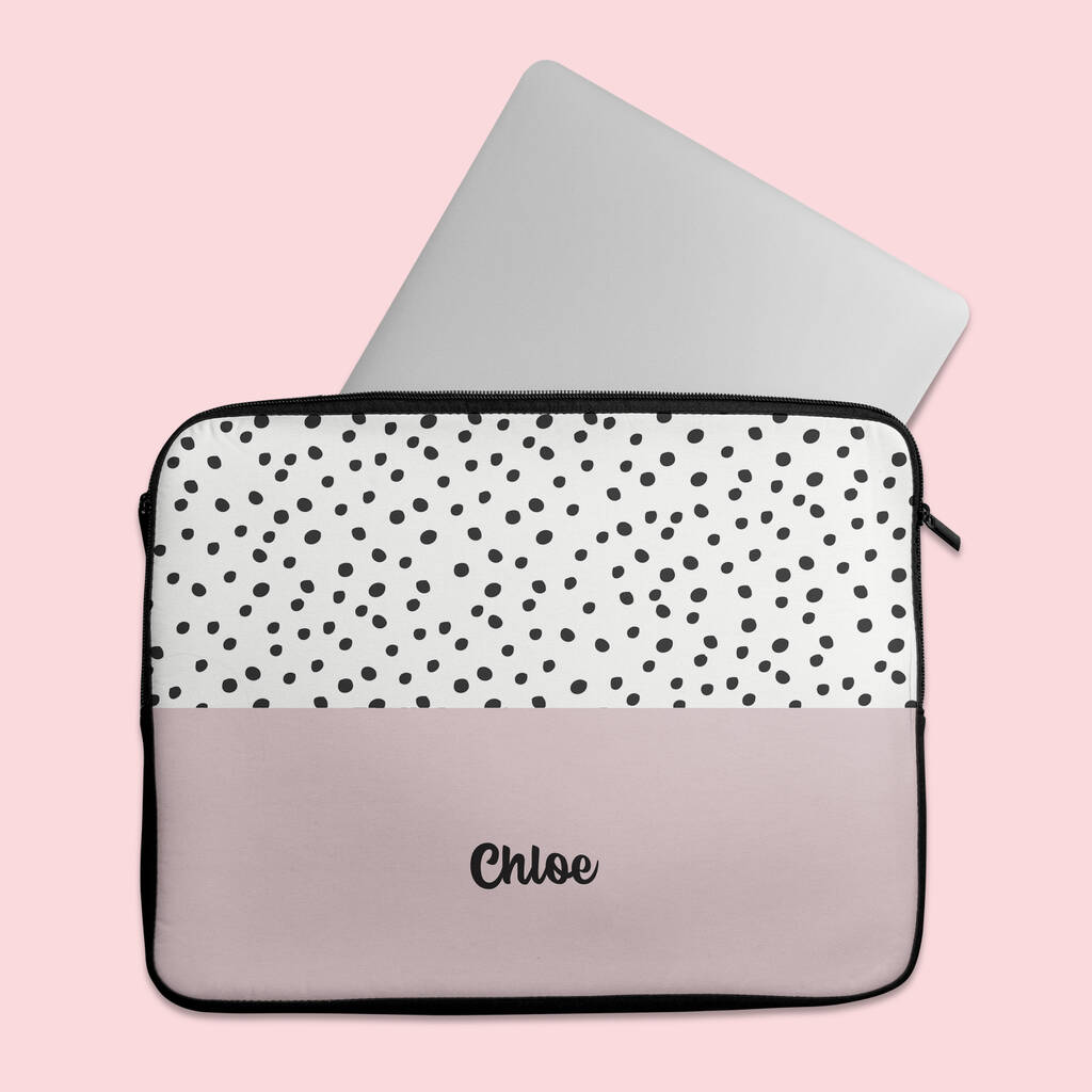 Personalised Dotty Name Laptop Sleeve, 1 of 5
