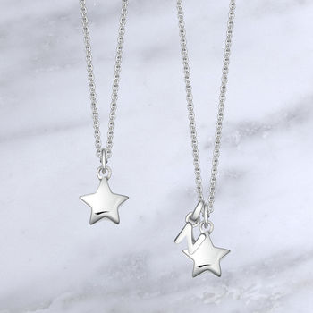 Sterling Silver Star Initial Necklace, 2 of 8