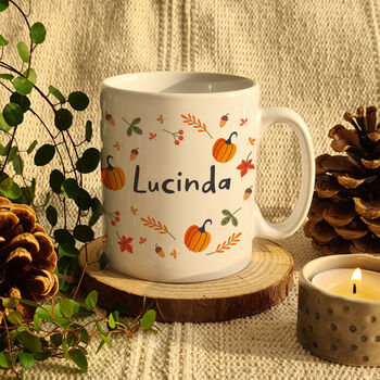 Personalised Pumpkin Spice Latte Coffee Cup Mug, 3 of 9