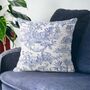 Toile Fabric Country Style Cushion, thumbnail 3 of 5