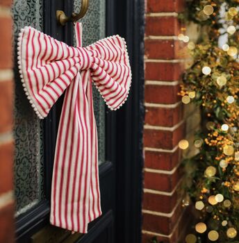 Decorative Hanging Fabric Door Bow, 2 of 12