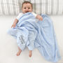 Personalised Blue Cellular Blanket And Comforter Hamper, thumbnail 8 of 12