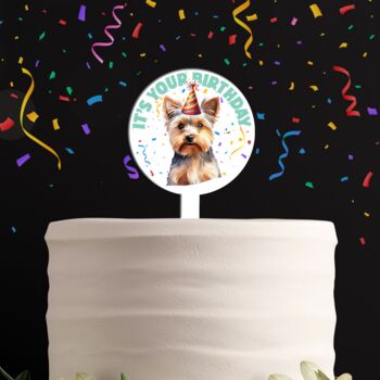 Personalised Dog Party Hat Cake Topper, 9 of 12