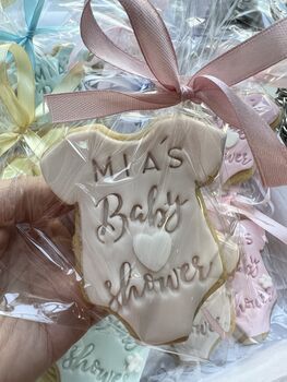 Baby Grow Baby Shower Biscuit Favours, 4 of 6