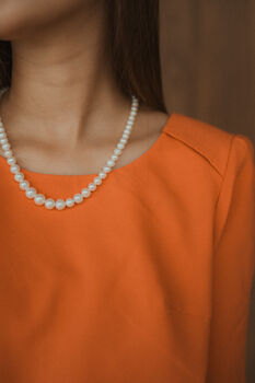 'Ligaya' Happiness Graduated Pearl Necklace, 4 of 12