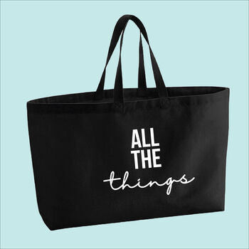 All The Things Premium Canvas Oversized Tote Bag, 2 of 10