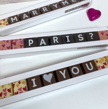 Personalised Romantic Message In Chocolate, 3 of 8
