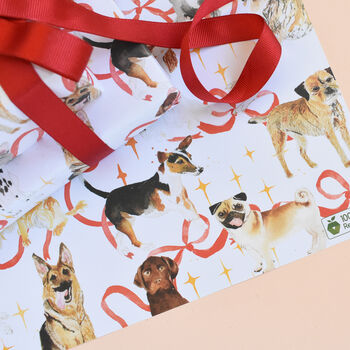 Dog Breed Eco Friendly Christmas Wrapping Paper Pack, 7 of 7