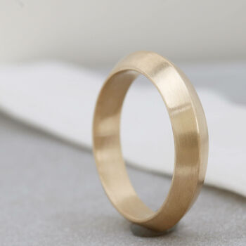 9ct Gold Ring Hand Carved Thick Band, 3 of 11